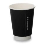 12oz Double Wall Cups   Matt Black (500)