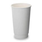 16oz Double Wall Cups   Matt White (100)