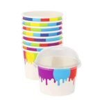 4oz Ice Cream Tub & Domed Lid Combo   1 Scoop 1000