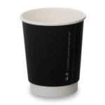 8oz Double Wall Cups   Matt Black (100)
