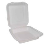Bagasse Square Lunch Box 8″ (200)