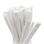 Paper Drinking Straws Individually Wrapped   White (250)