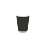 Biodegradable Black Ripple Cups