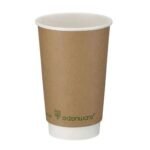 16oz Double Wall Compostable Paper Cups (100)