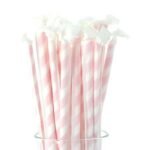 Paper Drinking Straws Individually Wrapped   Red & White (250)