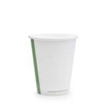 8oz Single Wall Compostable Vegware White Cups 50