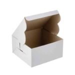White Paper Cake Box   6 x 6 x 3″ (100)